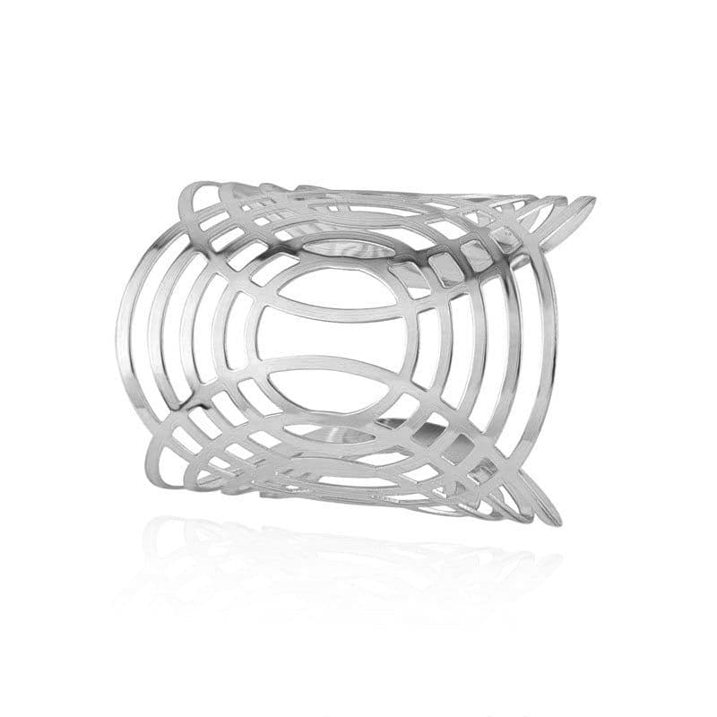 image-Tianjun Metal Bracelet Set 4-Piece Silver Hollow