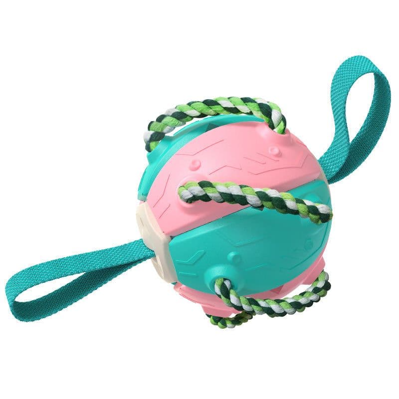 image-Dog Frisbee Toy - UFO Interactive Throw Coffee Yellow