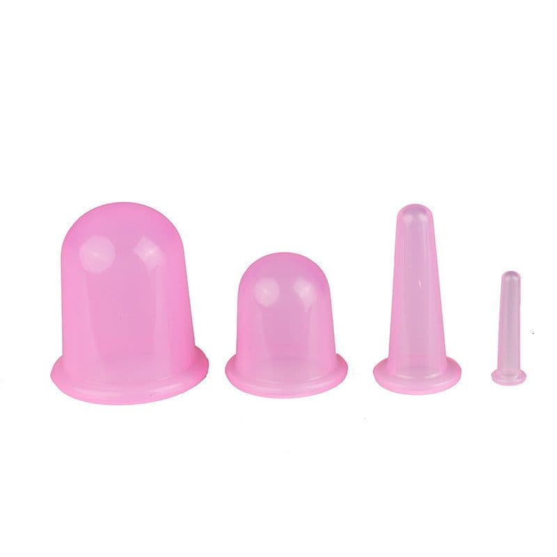 image-Spot high-transparency silicone cupping device, household vacuum massage cup, food-grade moisture-absorbing silicone cupping