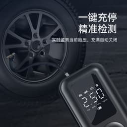 image-Portable Tire Air Pump, 5V Electric, 220W, ABS, USB Charging