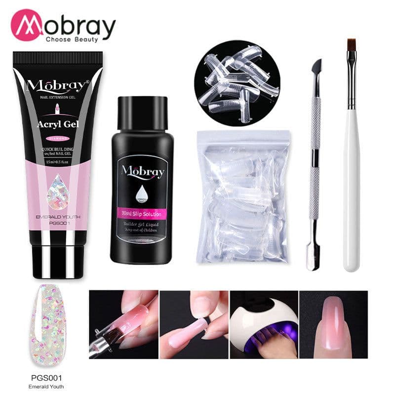 image-Manicure Crystal Extension Glue Set 5-Piece Full Set Explosive Style Nail Tools