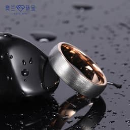 image-Tungsten Steel Ring - Two-Tone 4mm-8mm Unisex