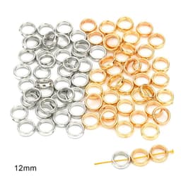 image-DIY Plastic Resin Heart Shape Beads - 25pcs Gold/White/K Set