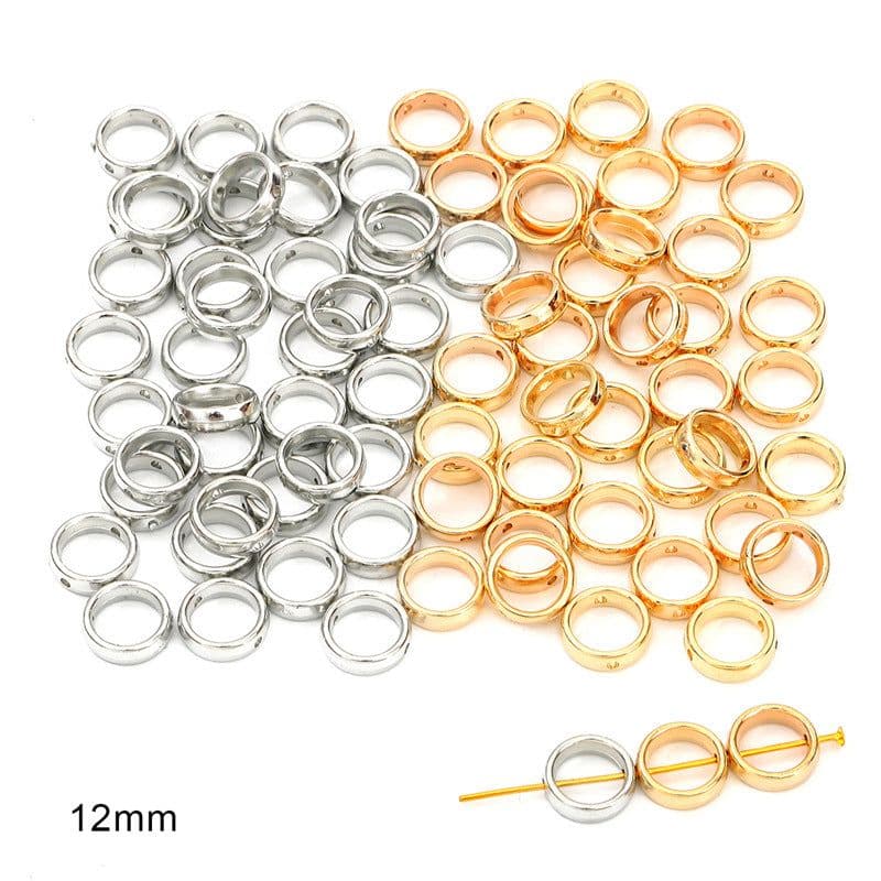 image-DIY Plastic Resin Heart Shape Beads - 25pcs Gold/White/K Set