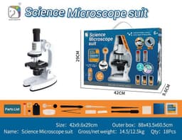 image-Children's DIY Microscope Set - Educational Science Kit