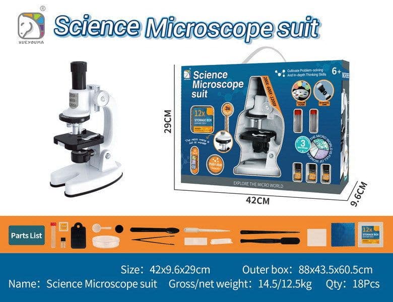 image-Children's DIY Microscope Set - Educational Science Kit