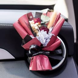 image-Aromatherapy Clip Bouquet - Beige Hydrangea Car Fragrance Decor