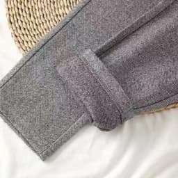 image-Wool Pants Women High Waist Black Cropped Straight