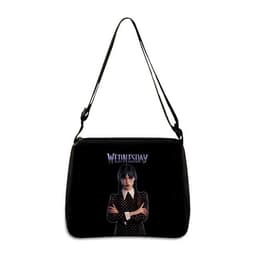 image-Cross-border Adams family Wednesday addams ladies shoulder bag niche armpit bag fashion handbag