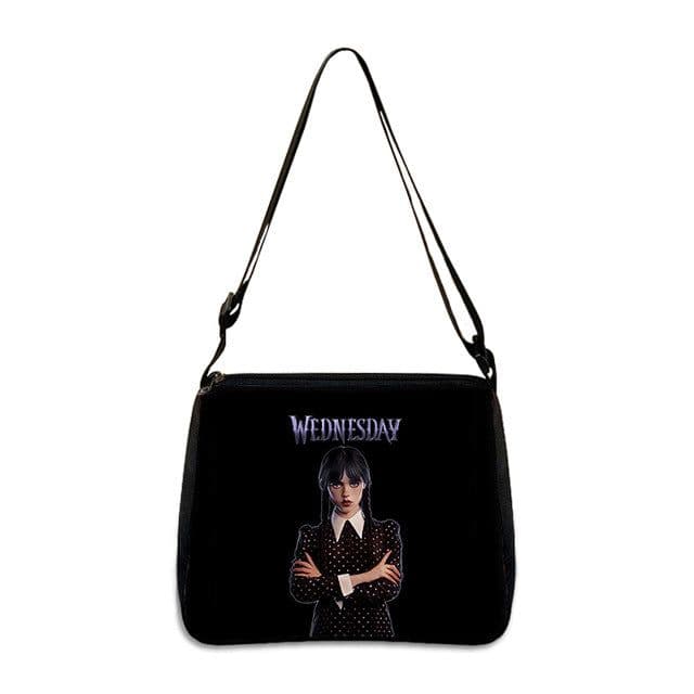 image-Cross-border Adams family Wednesday addams ladies shoulder bag niche armpit bag fashion handbag