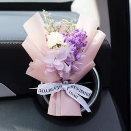 image-Aromatherapy Clip Bouquet - Beige Hydrangea Car Fragrance Decor