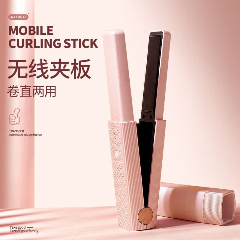 image-Chuanmei USB Hair Straightener - Pink 3 in 1