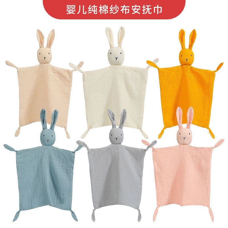 image-Augleka Baby Soothing Towel - Rabbit Dark Blue 30cm
