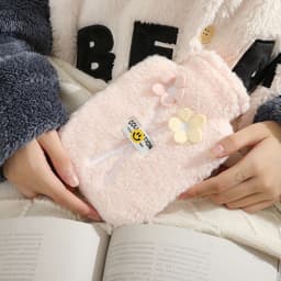 image-Purple Plush Hot Water Bottle 500ML - Removable Cover