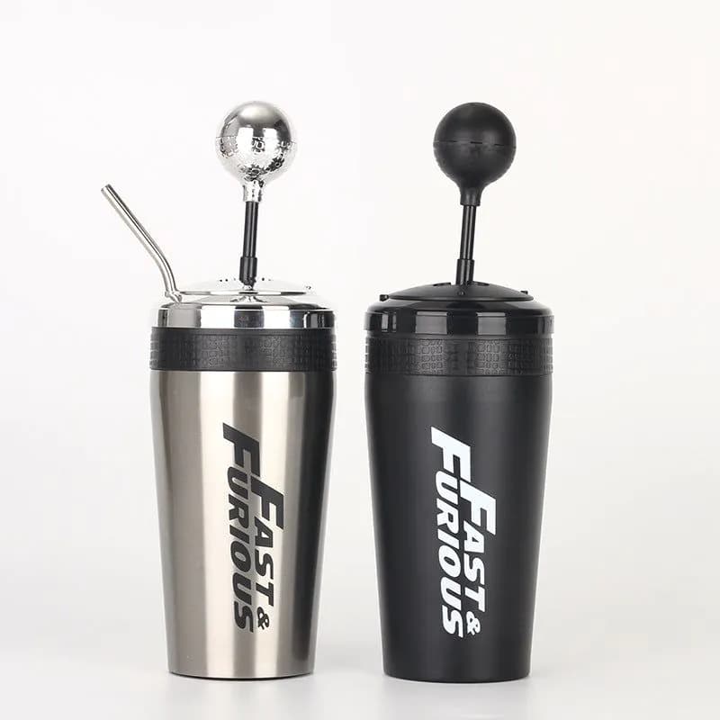 image-Factory direct supply 304 stainless steel thermos cup speed and passion gear cup vacuum double-layer large-capacity car cup