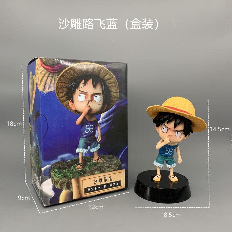 image-Ming Hong One Piece Luffy Ace Sanji Doll Figure Set