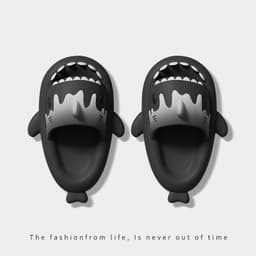 image-CHEDOIR Shark Slippers - Pink EVA Non-Slip Sandals Unisex