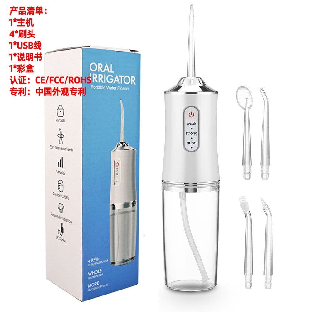 image-Electric Water Flosser - White 800mAh IPX7