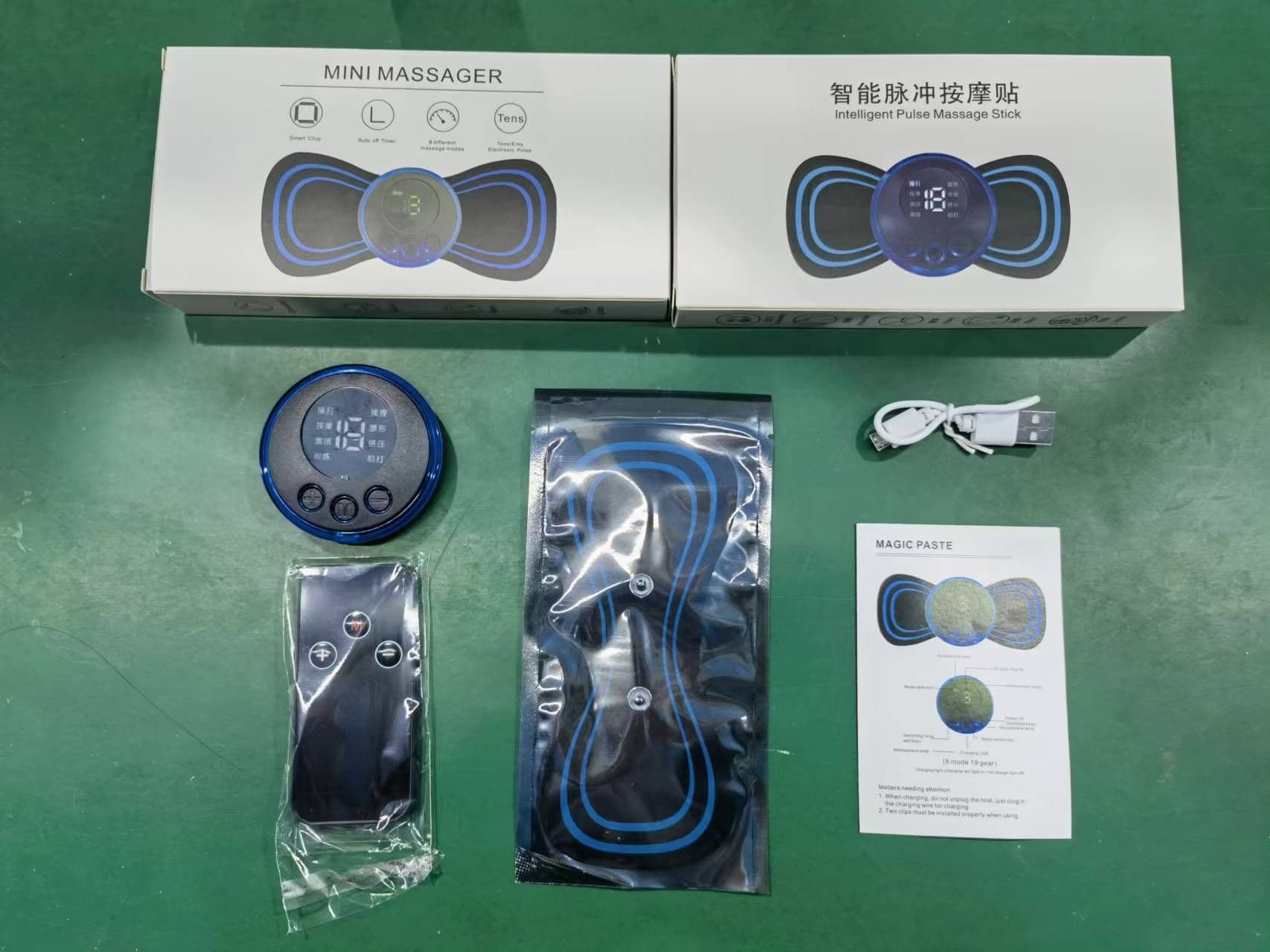 image-Portable Smart Massager - USB Rechargeable, Cervical Spine & Waist, Automatic Massage Stickers