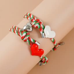 image-Magnetic Love Bee Couples Bracelet 2-Pack Adjustable