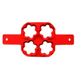 image-Silicone Omelette Maker - Multi-Functional 7-Hole Heart Shape Pancake Maker