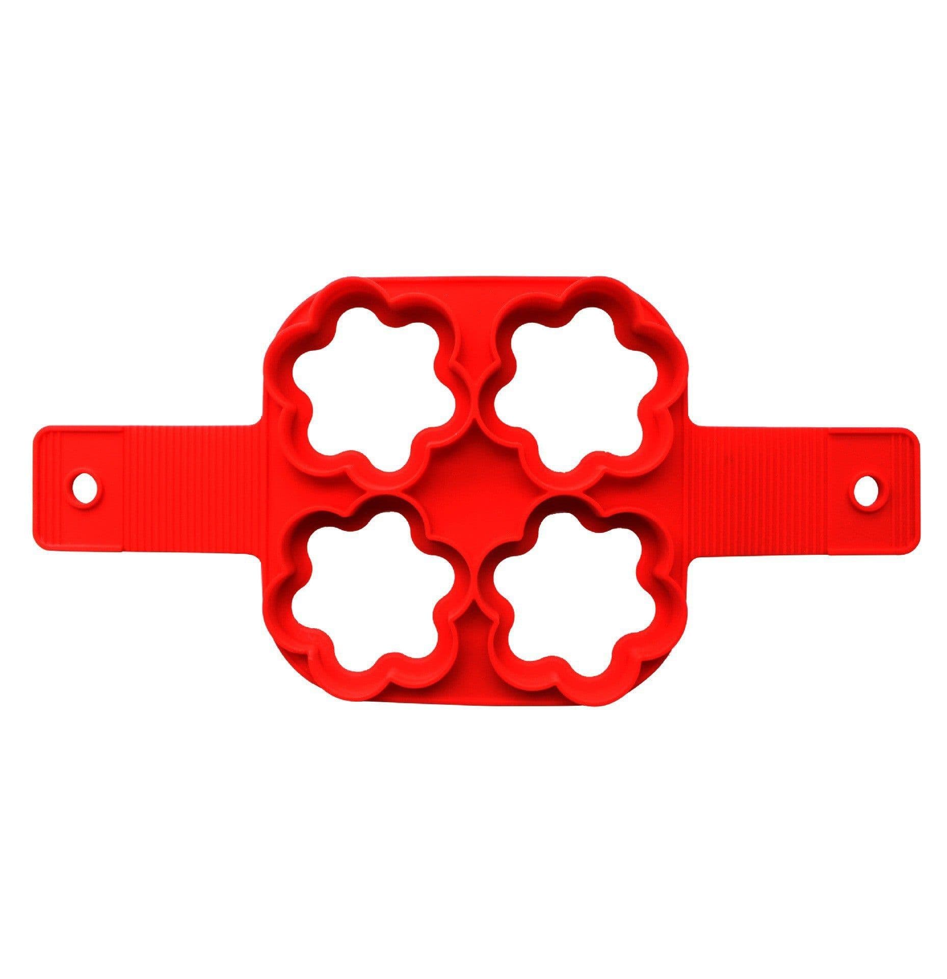 image-Silicone Omelette Maker - Multi-Functional 7-Hole Heart Shape Pancake Maker