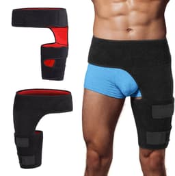 image-Cross-border Fitness Leggings - Black/Red Hip & Thigh Protection