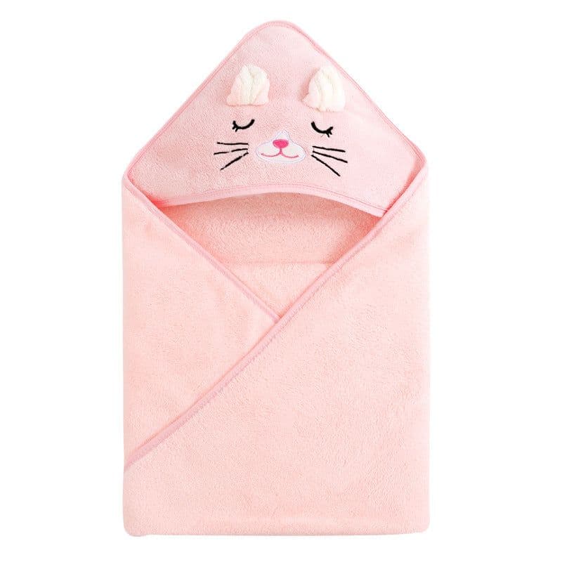 image-Mu Mu Xiong Baby Swaddle Quilt - Elk Coffee Coral Fleece 105cm Newborn