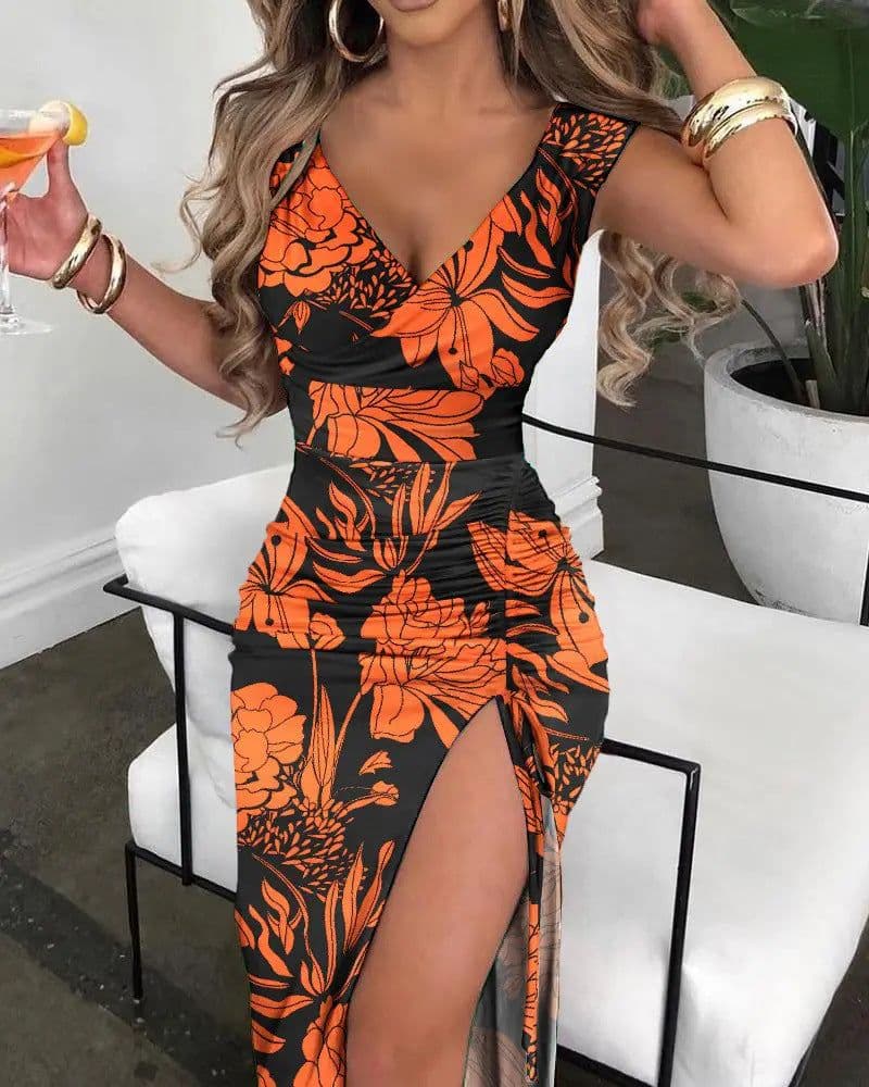 image-Sexy Trendy Lake Blue Women's Dress - XXXL