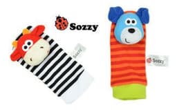 image-Sozzy Baby Rattle Socks Wrist Strap 0-1Y