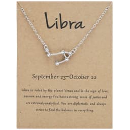 image-Yulu 12-Constellation Diamond Necklace Alloy Clavicle Chain - Brown