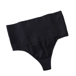 image-Women's High-Waist Shaping Thong - Nylon Seamless Tummy Control