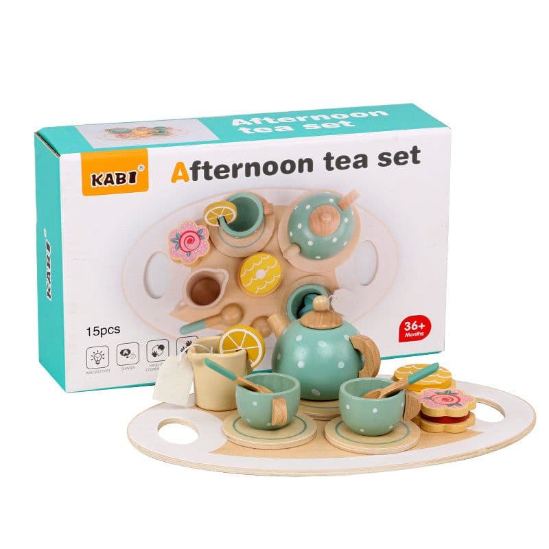 image-Wooden Tea Set Play House Toys