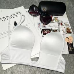 image-Women's U-Shaped Bra 85B - White Seamless