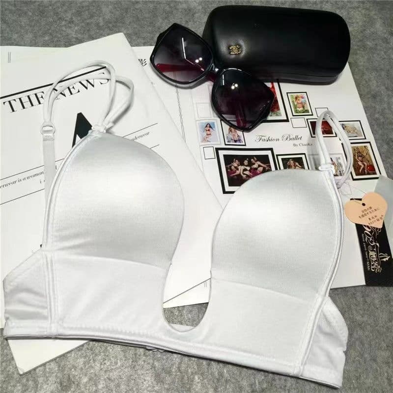 image-Women's U-Shaped Bra 85B - White Seamless