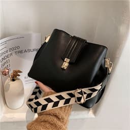 image-ACKCA PU Bucket Bag - Brown Women's Shoulder Bag