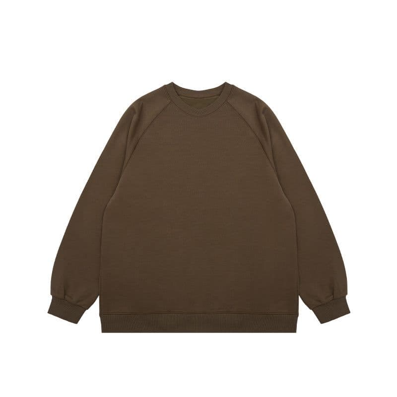 image-INF Men's Raglan Sweatshirt Black Loose 330g