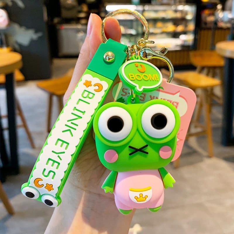 image-Cartoon Silicone Dinosaur Keychain - Stress Relief Toy