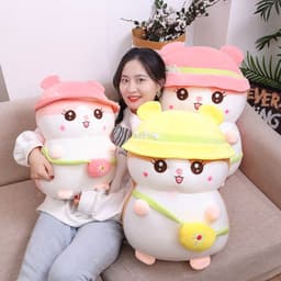 image-Moren Story Pink Hamster Plush Toy - Soft Doll Gift for Kids