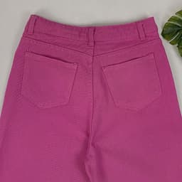 image-Purple Straight-Leg High-Waisted Pants