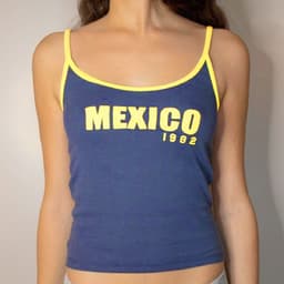 image-European American Y2K Blue Crop Top - Slim Fit