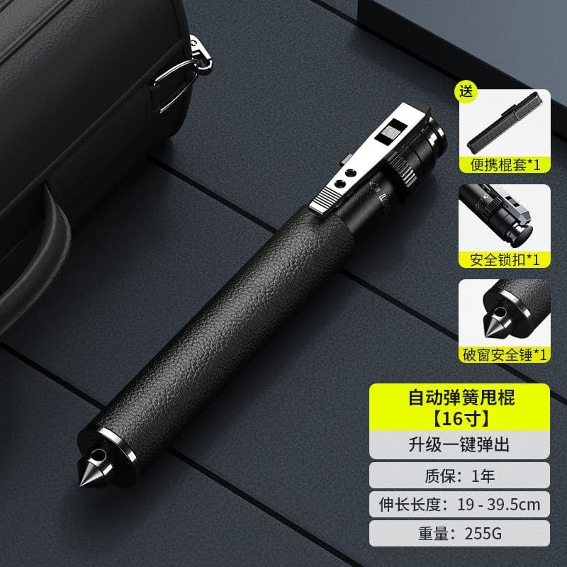 image-Swing stick girl wolf body legal weapon portable spring telescopic swing stick three-section stick electric