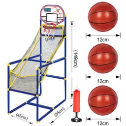 image-Kids' Portable Shooting Machine, Basketball Toy Indoor/Outdoor - Red, 1.49M Height