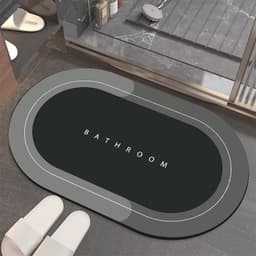 image-Bathroom Absorbent Velvet Mat - Quick-Drying - 4'x8'