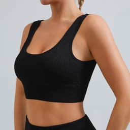 image-Qiao Yu Seamless Yoga Vest Underwear - Brown, L, Moisture Wicking, Women