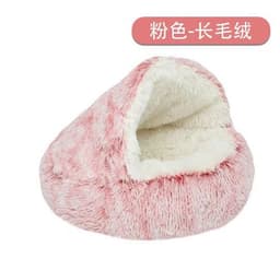 image-Crystal Velvet Cat Nest 65x65cm - Green Plush