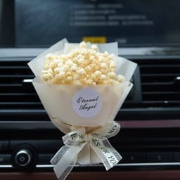 image-Aromatherapy Clip Bouquet - Beige Hydrangea Car Fragrance Decor