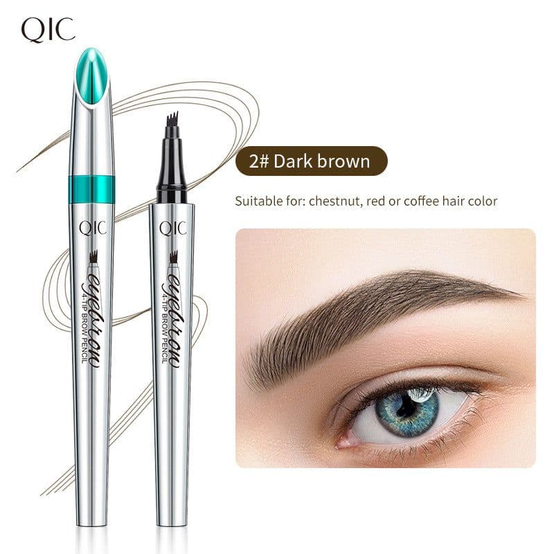 image-QIC Four-Fork Eyebrow Pencil Waterproof Gray
