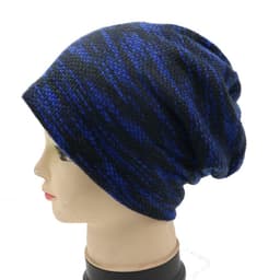 image-Knitted Beanie Hat - Colorful Grid Windproof Unisex
