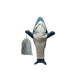 image-Shark Flannel Sleeping Bag Pajamas - Sea Blue XL